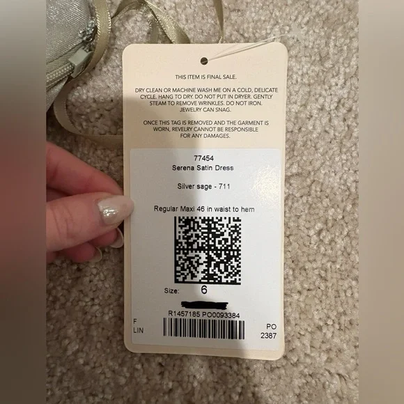 NWT Revelry Satin Floor-Length Formal Gown – Sleek Sage Slip Dress🌿 - Picture 5 of 9